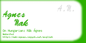 agnes mak business card